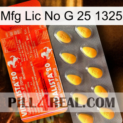 Mfg Lic No G 25 1325 new01